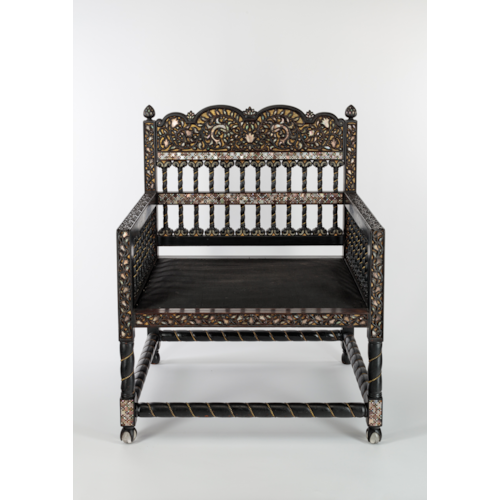 Mother-of-Pearl Ebony Chair